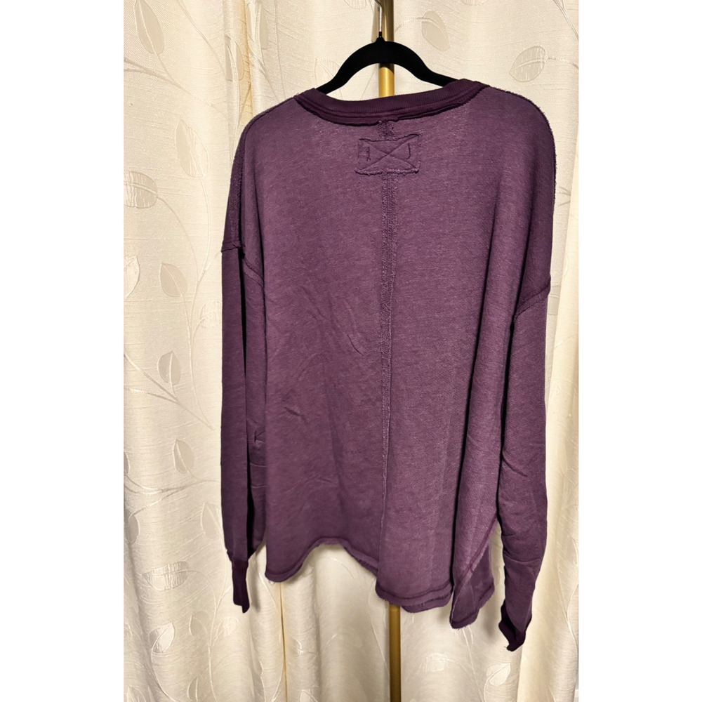 NWOT Free Peopl We The Free Venice Sweatshirt Size M, Purple, MSRP $78 - Picture 3 of 4